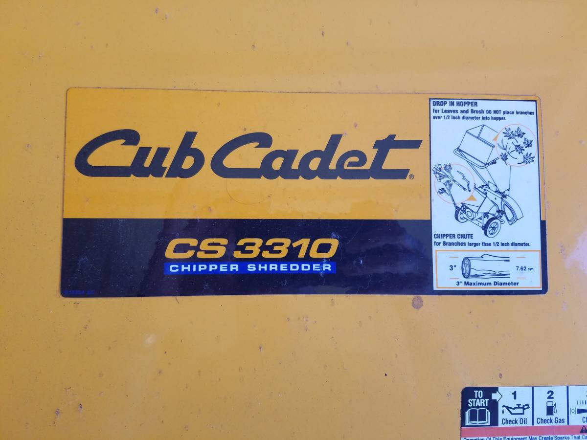 Cub Cadet CS 3310 Chipper Shredder