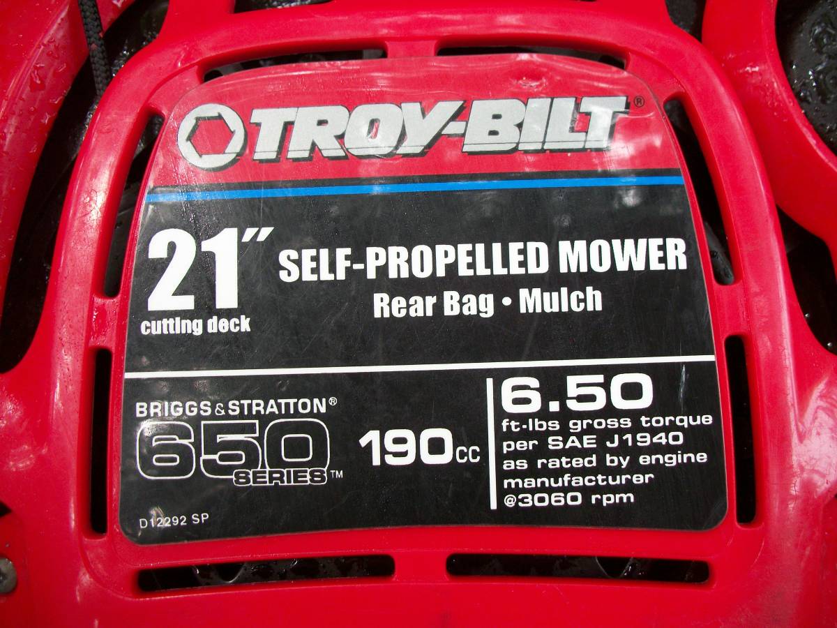 Troy Bilt Lawn Mower Model 12ae449D011