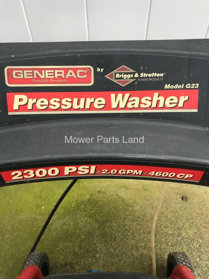 Generac Model G23 Pressure Washer