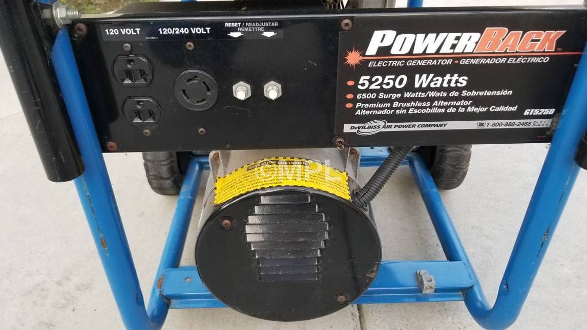 PowerBack GT5250 5250 Watt Generator Carburetor