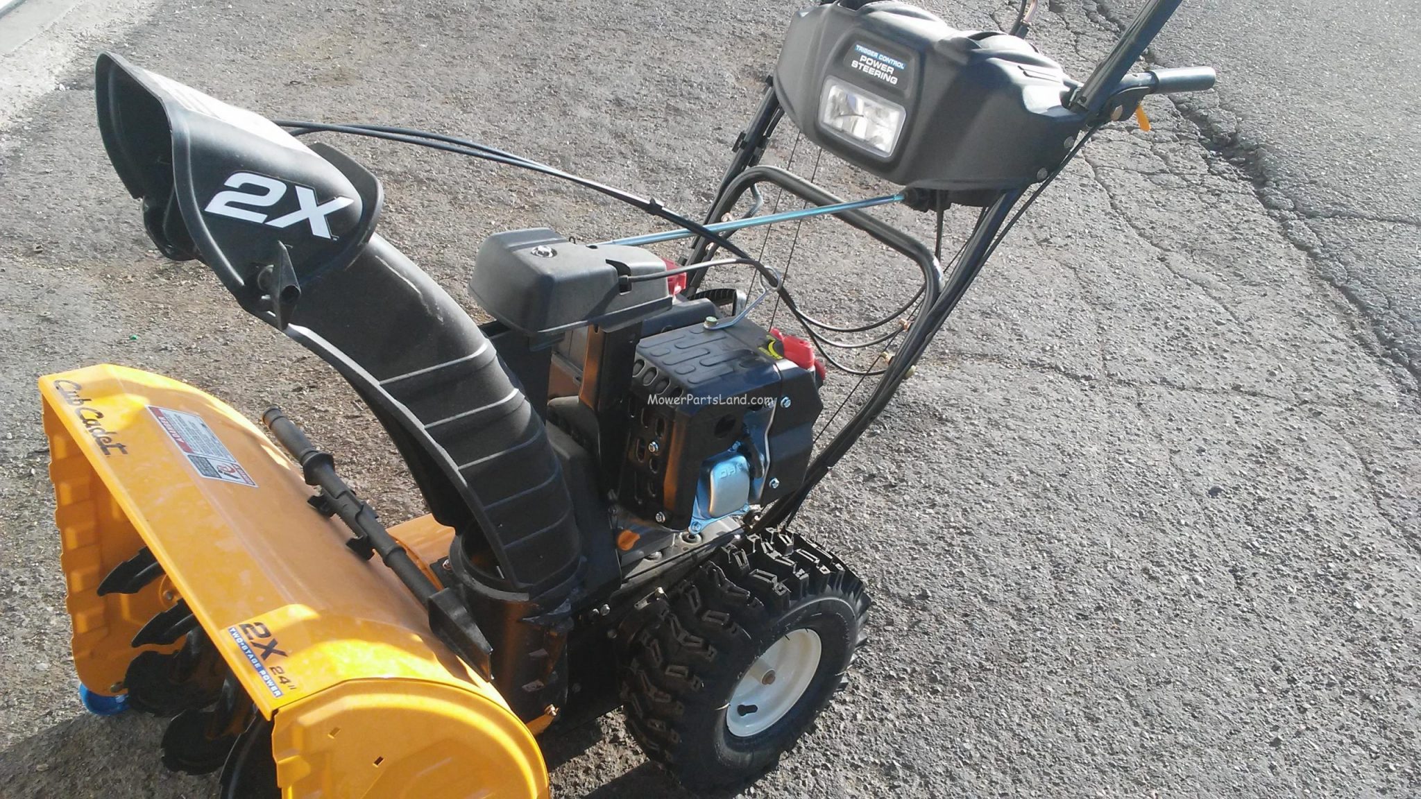 The installation of Cub Cadet Xt2 snow blower replacement parts