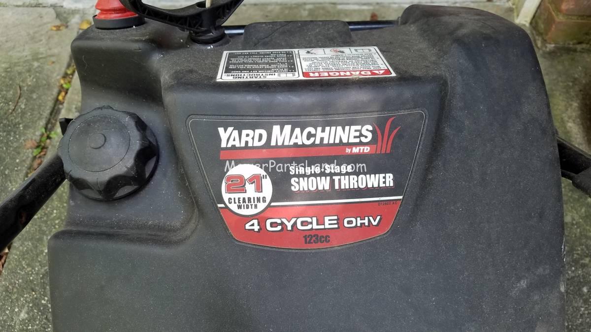Yard Machines Model 31A-2M1A700 Snow Blower Parts