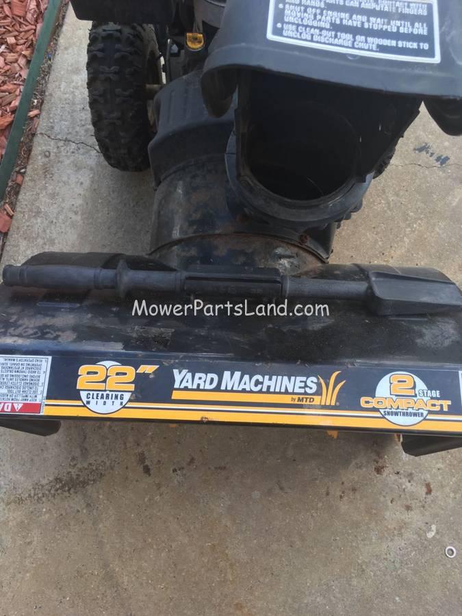 Yard Machines Model 31A-3CAD729 Snow Thrower Parts