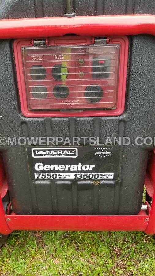 Generac 7500 Running Watts 13500 Startup Watts Generator Carburetor