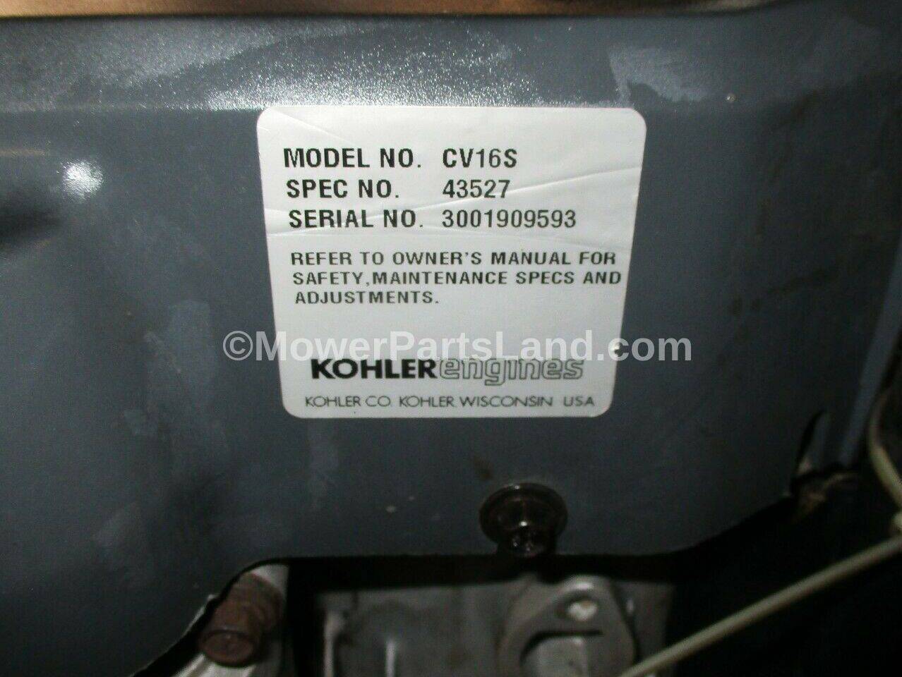 Carburetor For Kohler CV16S-43527 16HP Engine.