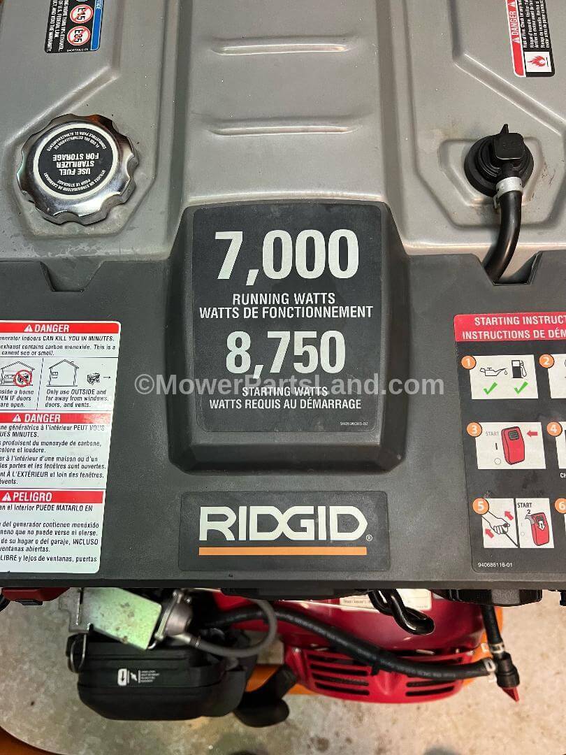 Carburetor For Ridgid RD9C7000BG Generator