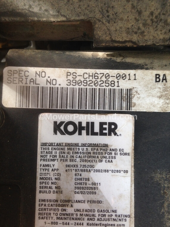 Carburetor For Kohler PS-CH670-0011 Engine