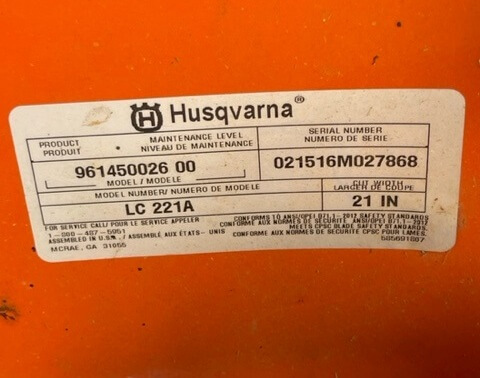 Carburetor For Husqvarna LC 221A - 961450026 00 Lawn Mower
