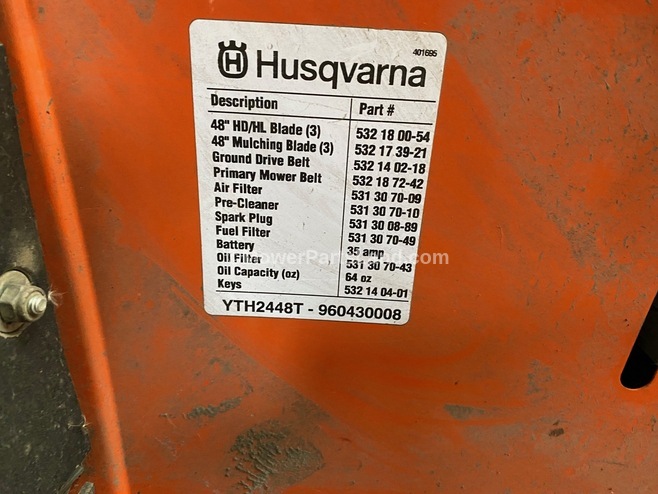 Carburetor For Husqvarna YTH 2448 T (960430008-00) Lawn Tractor