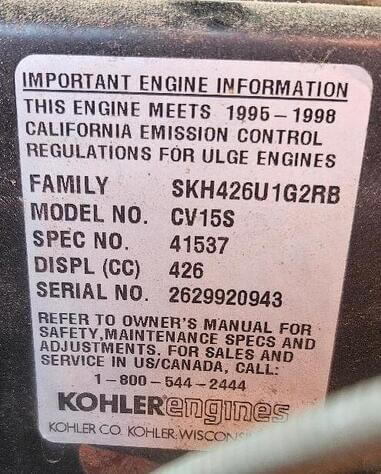 Carburetor For Kohler CV15-41537 Engine