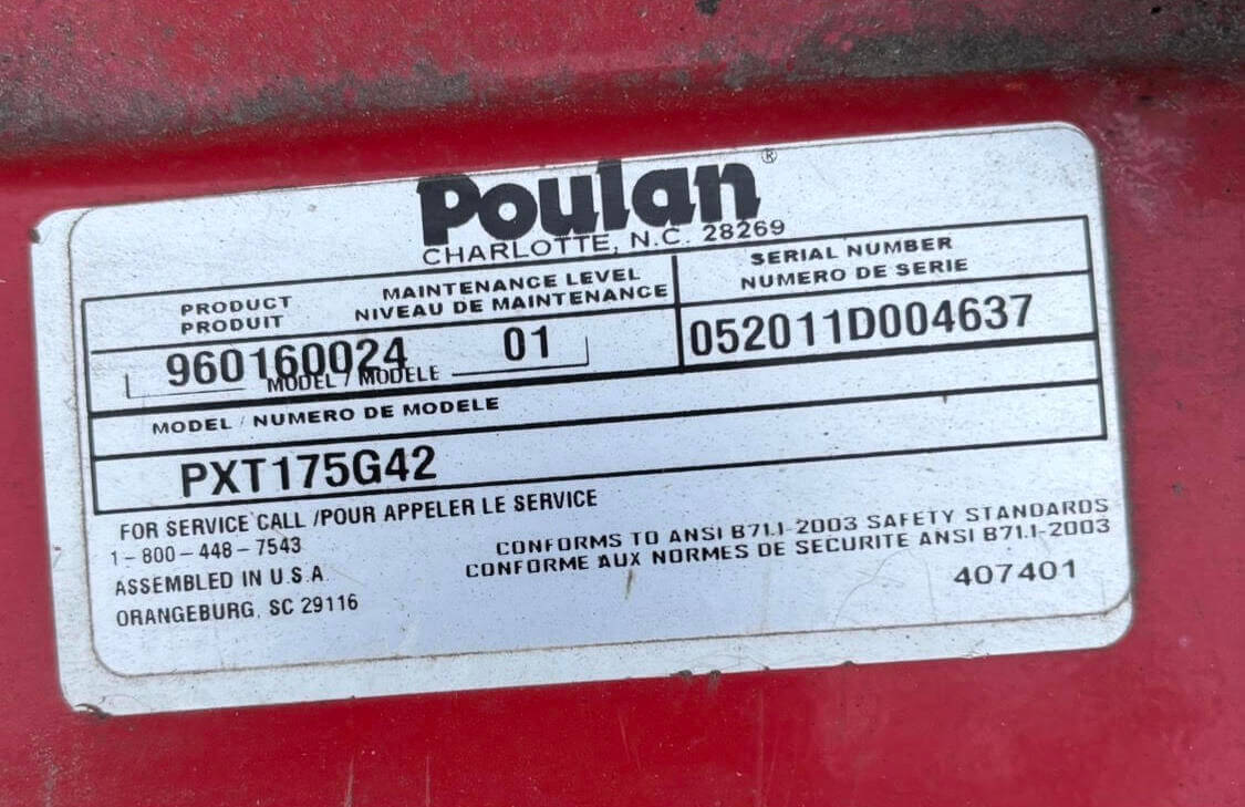 Carburetor For Poulan Pro PXT 175G42 (960160024) Lawn Tractor